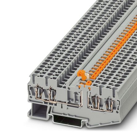 Phoenix Contact 3036576 5-QUATTRO-MT, ST 2 Series Grey, 4mm², Spring Cage Termination