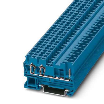 Phoenix Contact 3042104 5-TWIN/ 1P BU, ST 2 Series Blue, 4mm², Plug In Termination