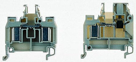 Entrelec SNA Anschlussklemme Für Standard-DIN-Schiene Einfach Grau, 2.5mm², 1 KV Ac / 24A, Schraubanschluss