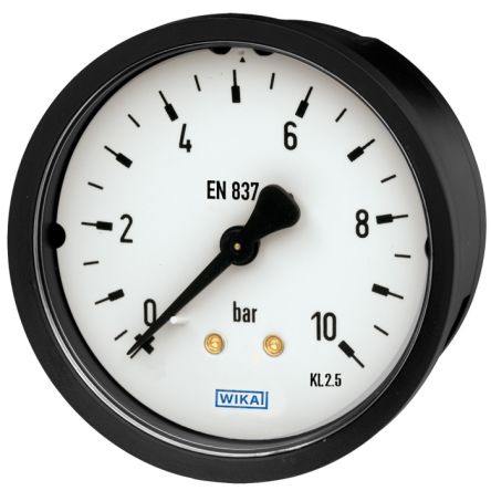 WIKA 111.12 Druckmessgerät Rückseitige Kabeleinführung Analog 0bar → 40bar, Ø 40mm G 1/8