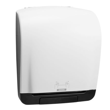 Katrin Dispenser Di Asciugamani In Rotolo, Bianco In Plastica, 403 X 216 X 335mm