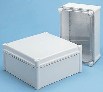 Fibox FEX Series Grey Polycarbonate Enclosure, IP54, Grey Lid, 278 X 278 X 180mm