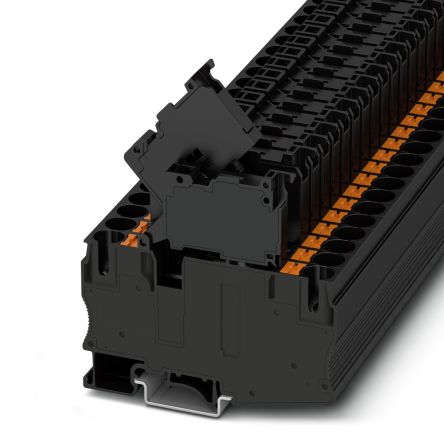 Phoenix Contact 1090617 PT 10 Series Black, Push In Termination, Fused