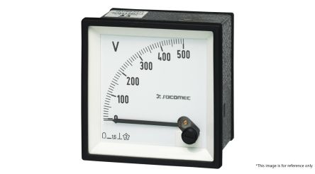 Socomec 192G Analoges Voltmeter DC Analog-Anzeige, 72mm, 72mm