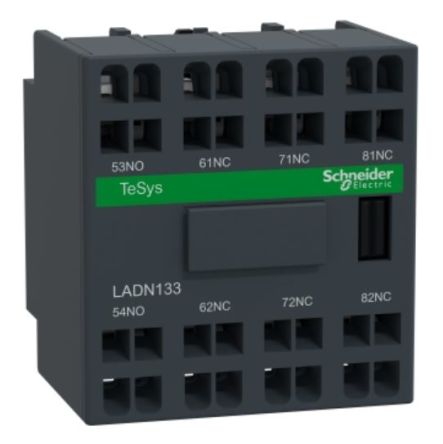 Schneider Electric LADN Hilfskontaktblock TeSys, 1 Schließer + 3 Öffner Frontmontage
