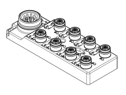 Brad From Molex 120119 Sensor-Box 8 Anschlüsse 4 Auslässe M12