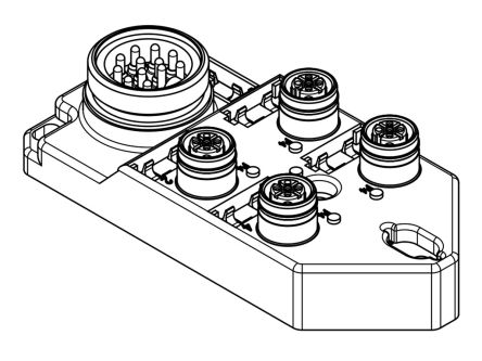 Brad From Molex 120251 Sensor-Box 4 Anschlüsse 4 Auslässe M12