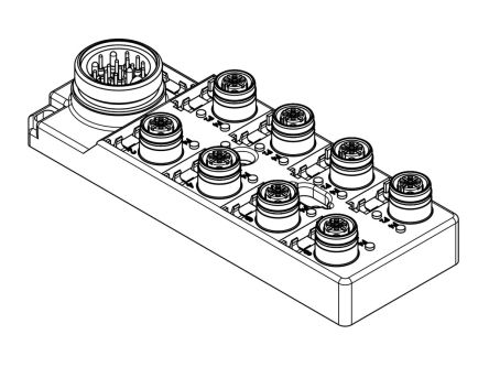 Brad From Molex 120119 Sensor-Box 8 Anschlüsse 5 Auslässe M12