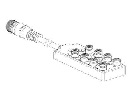 Brad From Molex 120119 Sensor-Box 8 Anschlüsse 5 Auslässe M12