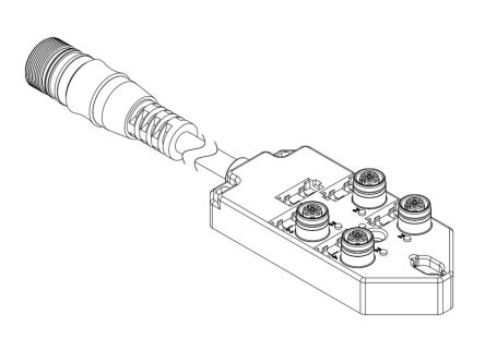 Brad from Molex 传感器分线盒, 120119系列, M12分线盒, 8端口, 5线路