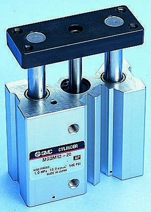 SMC Pneumatic Guided Cylinder - 16mm Bore, 20mm Stroke, MGQ Series, Double Acting