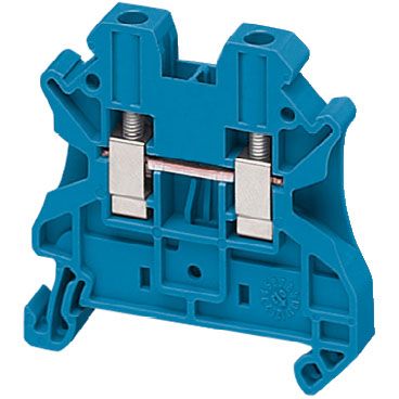 Schneider Electric Bloc De Jonction De Traversée TRV, 4mm², A Visser, Bleu