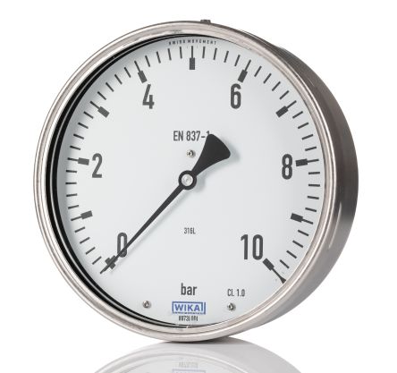 WIKA G 1/2 Analogue Analogue Positive Pressure Gauge 3bar Back Entry, 9163425, -1bar Min., 233.50