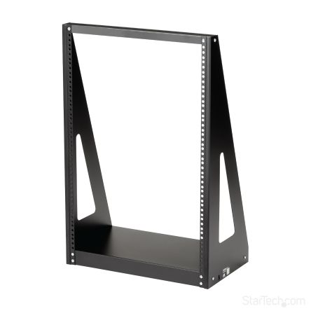 StarTech.com Black 16U Steel Server Rack, with 2-Post Frame