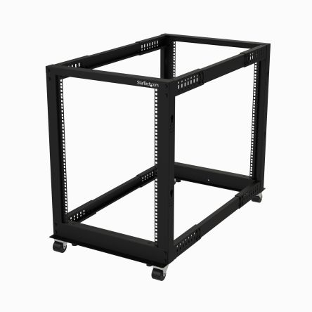 StarTech.com Black 15U Steel Server Rack, with 4-Post Frame