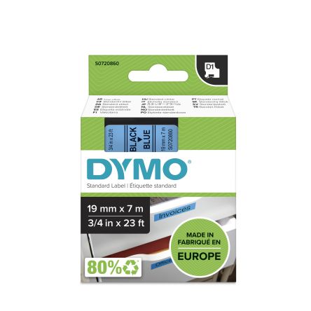 Dymo Rhino Beschriftungsband Schwarz Für 360, 420P, 450 DUO, 500TS, Mobile Labeler Auf Blau