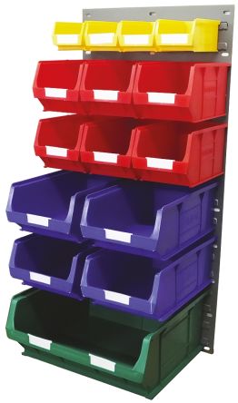 RS PRO Unité De Stockage De Panneaux Porte-outils Bleu, Vert, Rouge, Jaune En PP, 457mm X 946mm