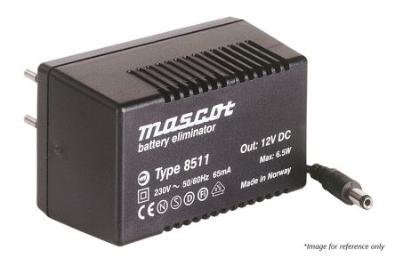 Mascot Steckernetzteil 12V Dc / 540mA Typ G AC/DC-Adapter 230V Ac, +35°C Max. UK-Netzstecker, 1 Ausg.