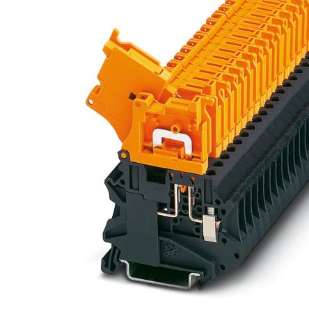 Phoenix Contact UT Series UT 4-HEDI-P/P Disconnect Terminal Block, 2-Way, 20A, 26-10-2020 AWG Wire, Screw Termination