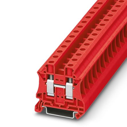Phoenix Contact 3046304 UT 10 Series Red, 0.5 → 16mm², Screw Termination, ATEX, IECEx