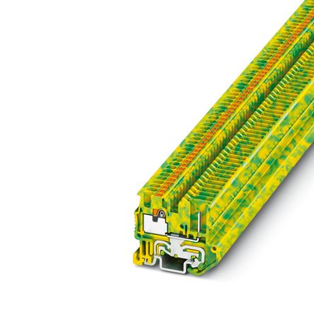 Phoenix Contact 2-Way DIN Rail Earth Terminal Block, 0.14 - 1.5mm², 26 - 14 AWG Wire, Push In