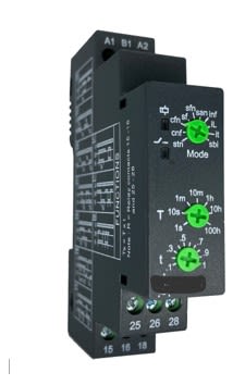 RS PRO DIN Rail Mount Timer Relay, 12 → 240V Ac, 2-Contact, 0.1s To 100h, DPDT