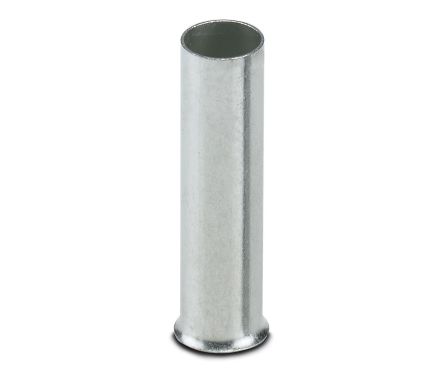 Phoenix Contact Bootlace Ferrule, 25mm Pin Length, 4.5mm Pin Diameter, Silver