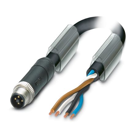 Phoenix Contact Straight Male M12 to Unterminated Sensor Actuator Cable, 2m