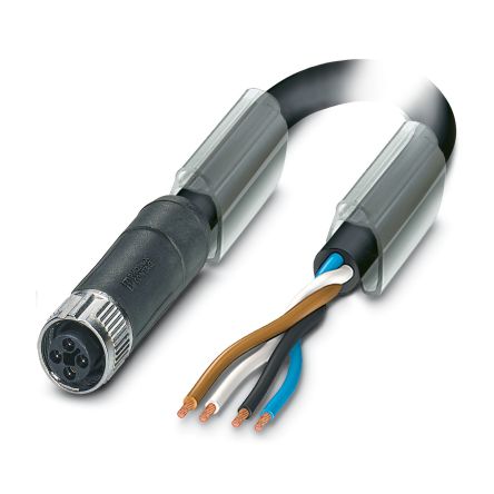 Phoenix Contact Straight Female M12 to Unterminated Actuator/Sensor Cable, 5m