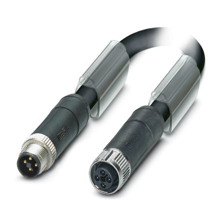 Phoenix Contact Straight Male M12 to Straight Female M12 Sensor Actuator Cable, 10m