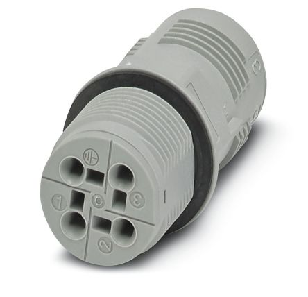 Phoenix Contact Circular Connector, 4 Contacts, Panel Mount, Socket, IP66, IP68, IP69K, QPD Series