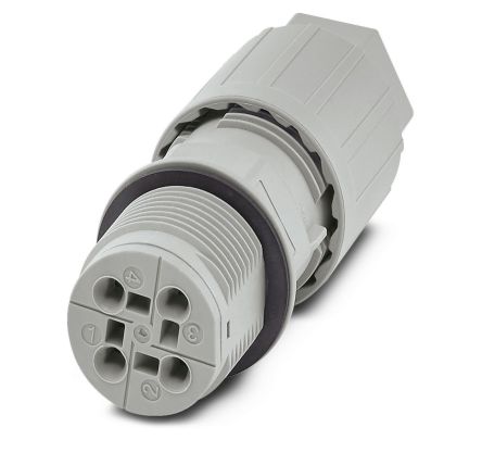 Phoenix Contact Circular Connector, 4 Contacts, Panel Mount, Socket, IP66, IP68, IP69K, QPD Series