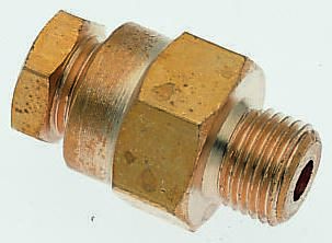 Norgren ENOTS Series Straight Threaded Adaptor, G 1/4 Male To Push In 6 Mm, Threaded-to-Tube Connection Style