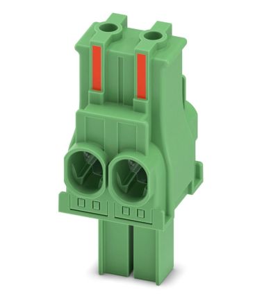 Phoenix Contact, 7.62mm Pitch, PC 6, 2 Way, Pluggable Terminal Block, Plug, Plug-In, 1044740