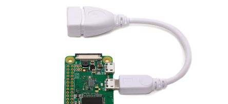 Raspberry Pi Micro USB Male To USB A Female Cable De 8 Cm De Color Blanco