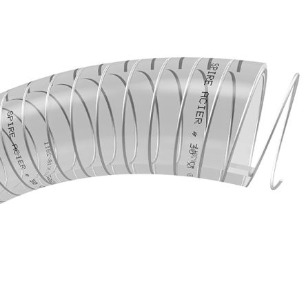 TRICOFLEX Manguera Flexible Reforzada De PVC Transparente, Long. 30m, Ø Int. 70mm, Para Industrial