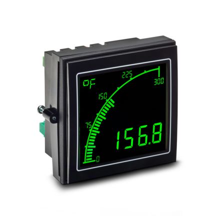 Trumeter 温度仪表, 测量温度, 68mm高切面, LCD