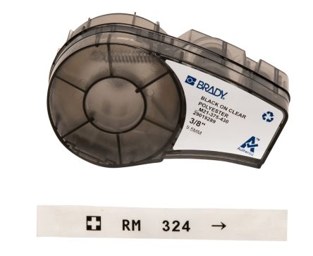 Brady B-430 Polyester Beschriftungsband Schwarz Für M210, M210-LAB, M211, BMP21 LAB, BMP21-PLUS Auf Transparent