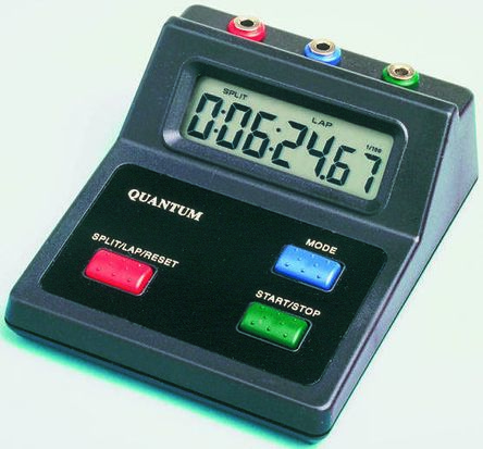 NEUTRAL 8888 Digital Stoppuhr, Tisch, Max. 10h, 1/100s, Batteriebetrieben, Schwarz