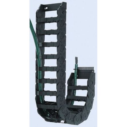 Igus E14, E-chain Black Cable Chain - Flexible Slot, W37 Mm X D25mm, L1m, 48 Mm Min. Bend Radius, Igumid NB