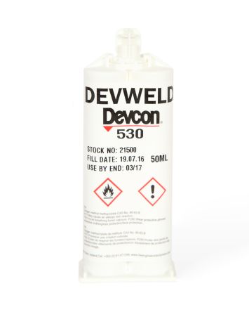 ITW Devcon Devweld 530 Methacrylat Acrylklebstoff Paste Weiß, Doppelkartusche 50 Ml, Für Composite, Metall, Kunststoff