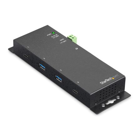 StarTech.com 4 Port USB C USB A, USB C Hub, AC Adapter Powered, 15.2 x 6 x 2.4cm