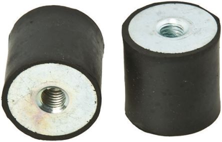 FIBET Gummi Vibrationsdämpfer, Innen-/Innengewinde Puffer M10, Ø 50mm X 50mm