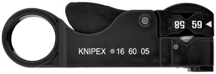Knipex 16 60 05 SB Series Coaxial Cable Stripping Tool, 5mm Min, 6.2mm Max, 105 Mm Overall