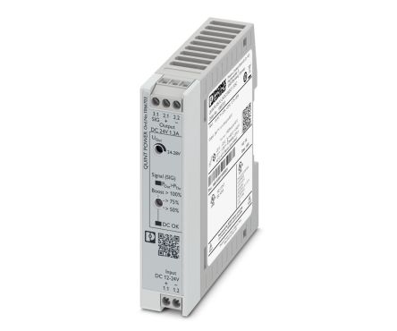 Phoenix Contact QUINT POWER DC-DC Converter, 24V dc/, 12 → 24 V dc Input, 30W, DIN Rail