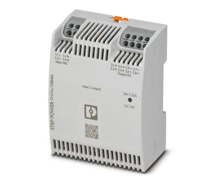 Phoenix Contact STEP POWER Switched Mode DIN Rail Power Supply, 100 → 240 V, 110 → 250 V ac, dc Input,