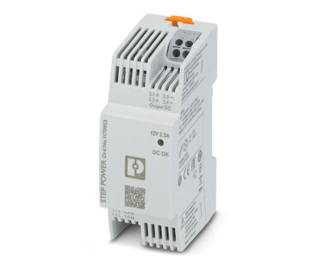 Phoenix Contact STEP POWER DIN Rail Power Supply, 100 → 240 V, 110 → 250 V ac, dc Input, 12V dc dc