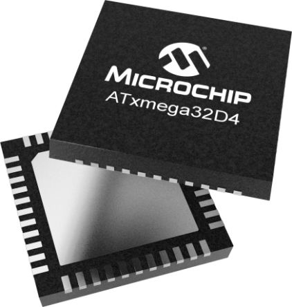 Microchip Mikrocontroller ATxmega32D4 AVR SMD 32 KB QFN 44-Pin 32MHz