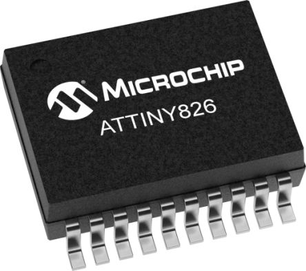Microchip Microcontrollore MCU, AVR, SSOP, ATTINY, 20 Pin, Montaggio Superficiale, 12bit, 20MHz