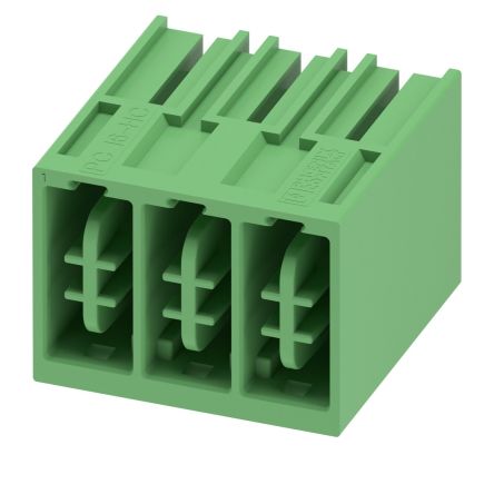 Phoenix Contact, 10.16mm Pitch, 3 Way, Pluggable Terminal Block, Header, 1716847